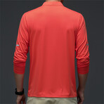 Perforated 1/4 Zip // Tangerine (XS)