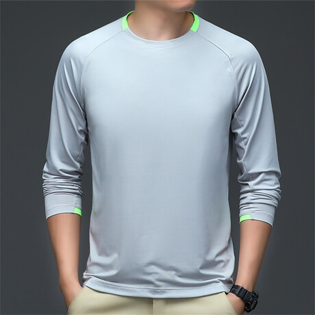 Tipped Collar Crew // Gray (XS)