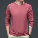 Tipped Collar Crew // Red (M)