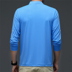 Perforated 1/4 Zip // Blue (XL)