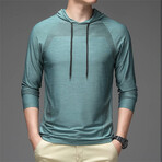 Chest Accent Hoodie // Green (S)