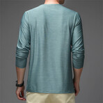 Running Print Chest Texture Crew // Green (S)