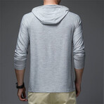 Chest Accent Hoodie // White Ash (XL)
