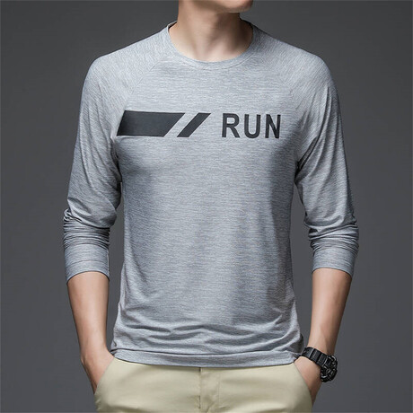 Run Chest Logo Crew // White Ash (XS)