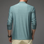 Melange 1/4 Zip // Green (L)