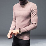 Horizontal Knit Turtleneck // Pink (XS)