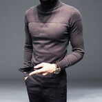 Diamond Knit Turtleneck // Dark Gray (M)