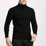 Ribbed Turtleneck // Black (M)