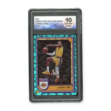 Lebron James // 2022 Panini Hoops Teal Explosion // DGA 10 Gem Mint