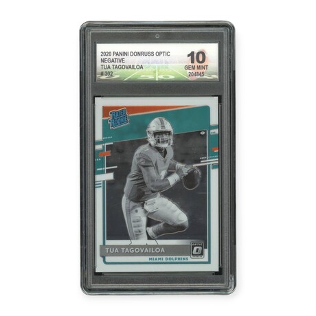 Tua Tagovailoa // 2020 Panini Donruss Optic Negative // Rookie Card // DGA 10 Gem Mint