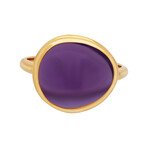 Belles Rives 18K Rose Gold Amethyst Band Ring // Ring Size: 4.75 // New