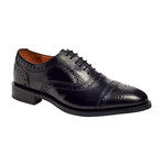 Ford Cap-Toe Quarter Brogue Rubber Sole // Black (US: 10)