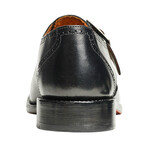 Roosevelt III Single Monk Strap Wingtip // Black (US: 7)