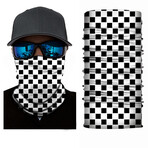 Multi Purpose Mask // Black + White Checkered Print