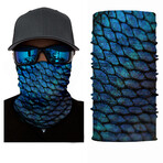 Multi Purpose Mask // Blue Scales Print