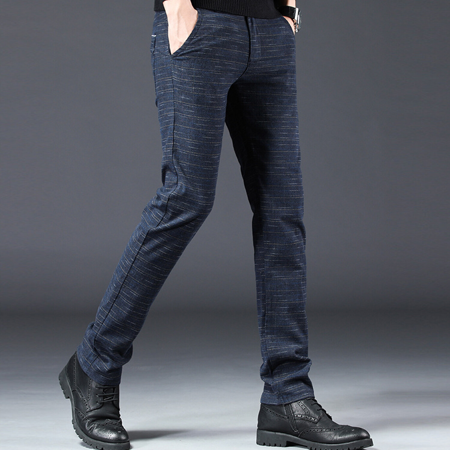 Lined Strech Pants // Twill Blue (28) - Celino Pants - Touch of Modern