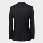 2 Button Wool Suit Button Detail // Navy Melange (M)