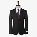 2 Button Wool Suit // Black Melange (L)