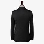 2 Button Wool Suit // Black Melange (L)