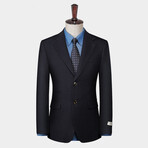 2 Button Wool Suit Button Detail // Navy Melange (M)