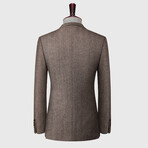 2 Button Wool Suit // Brown Melange (L)