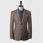 2 Button Wool Suit // Brown Melange (L)