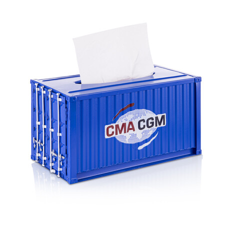 Shipping Container Tissue Box // Blue