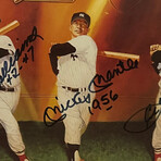 Mickey Mantle, Ted Williams, Carl Yastrzemski & Frank Robinson // Autographed Triple Crown Photograph + Framed + Inscriptions