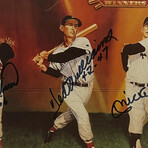 Mickey Mantle, Ted Williams, Carl Yastrzemski & Frank Robinson // Autographed Triple Crown Photograph + Framed + Inscriptions