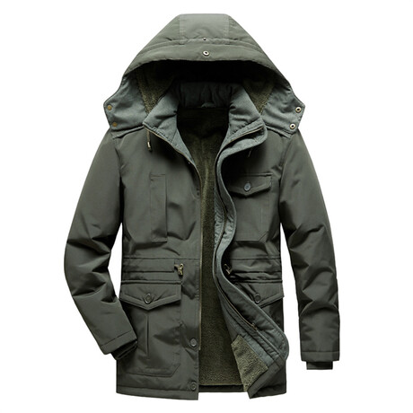 288861 Parka Jacket // Army Green (XS)