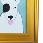 Folk Art Dog Doggie Pet Oil Painting
