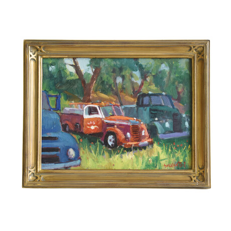 Silvio Silvestri Antique Trucks Painting