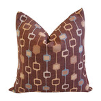 1960s Retro Abstract Fabric Pillows // Set Of 2