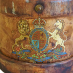 English Leather Bucket w/ Coat Of Arms