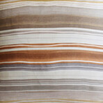 Brown, Tan, Cream Striped Linen Pillow