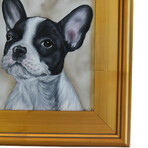 Boston Terrier Dog Puppy Oil Painting
