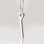 Genuine Dinosaur Agate Ingot Pendant with 18" Sterling Necklace