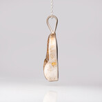 Genuine Opalized Ammonite Pendant with 18" Sterling Necklace