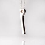 Genuine Mammoth Tusk Ingot Pendant with 18" Sterling Necklace // 9.5g