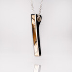 Genuine Mammoth Tusk Ingot Pendant with 18" Sterling Necklace // 9.5g