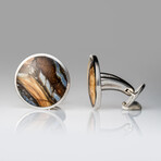 Genuine Mammoth Tooth Fossil Cufflinks