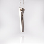 Genuine Mammoth Tusk Ingot Pendant with 18" Sterling Necklace // 15.8g