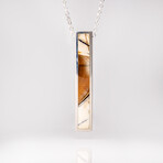 Genuine Mammoth Tusk Ingot Pendant with 18" Sterling Necklace // 9.5g