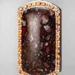 Genuine Dinosaur Agate Tag Pendant and YellowSapphire with 18" Sterling Necklace