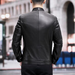 Racer Leather Jacket // Black // Style 2 (XS)