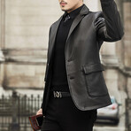 Leather Coat // Black (L)