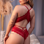 Piper Sexy Bodysuit // Red (L)