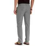 031 Slim Fit Cotton Linen Pants // Gray (XL)
