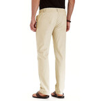 032 Slim Fit Cotton Linen Pants // Cream (2XL)