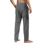 007 Regular Fit Cotton Linen Pants // Gray (XS)